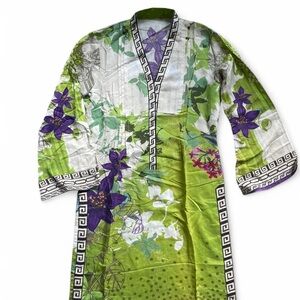 Floral Green and Purple Tunic
